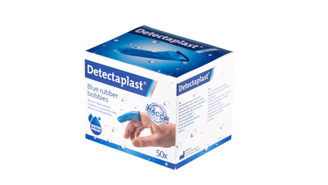 Vingerlingen Detectaplast rubber blauw 50 stuks