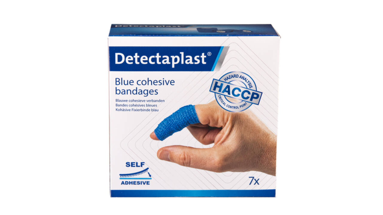 Cohesief verband blauw Detectaplast assorti 7 stuks