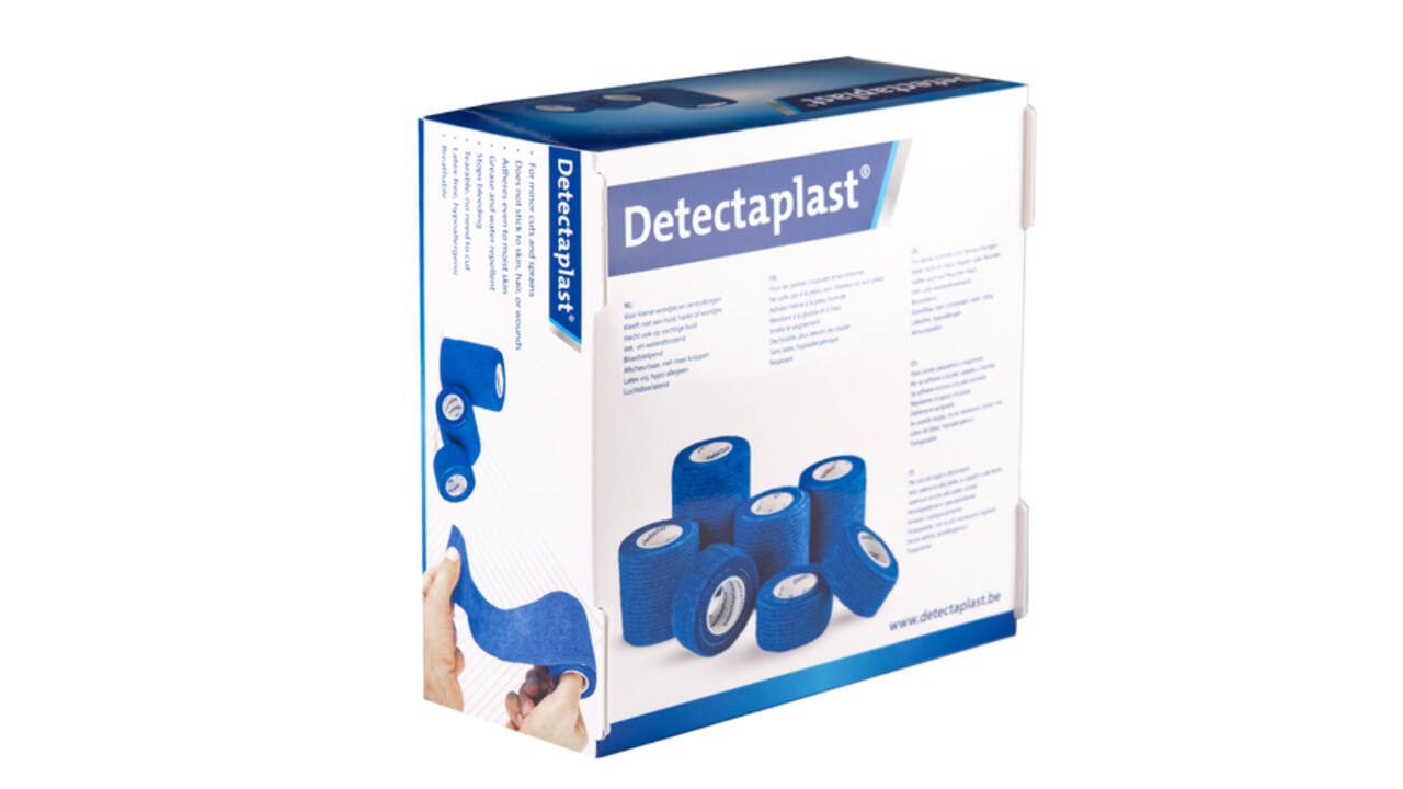 Cohesief verband blauw Detectaplast assorti 7 stuks