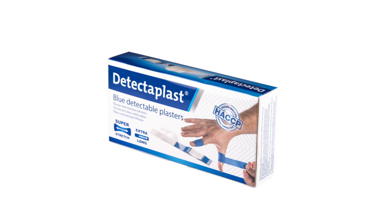 Elastische blauwe textielpleister Detectaplast 180x20mm 100 stuks