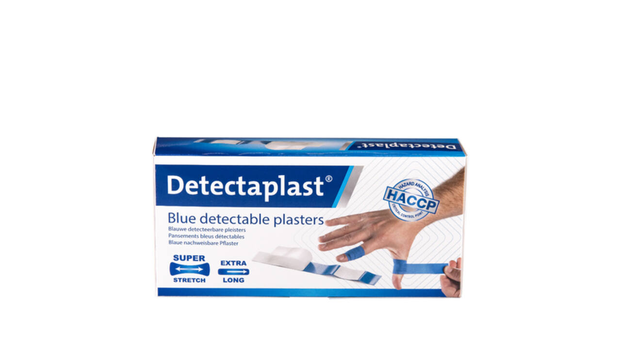 Elastische blauwe textielpleister Detectaplast 180x20mm 100 stuks