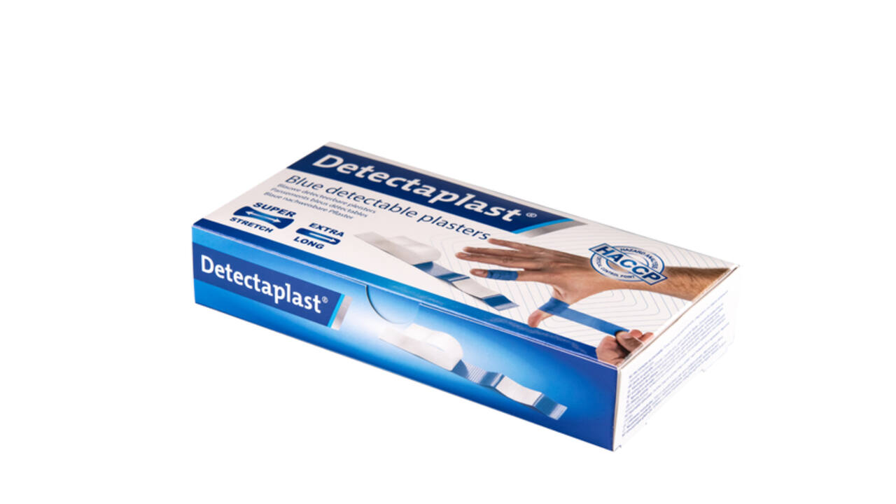 Elastische blauwe textielpleister Detectaplast 180x20mm 100 stuks