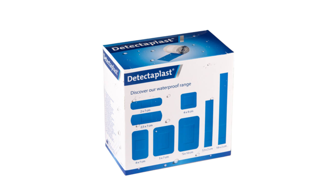 Waterafstotende blauwe pleister Detectaplast 6cmx5m