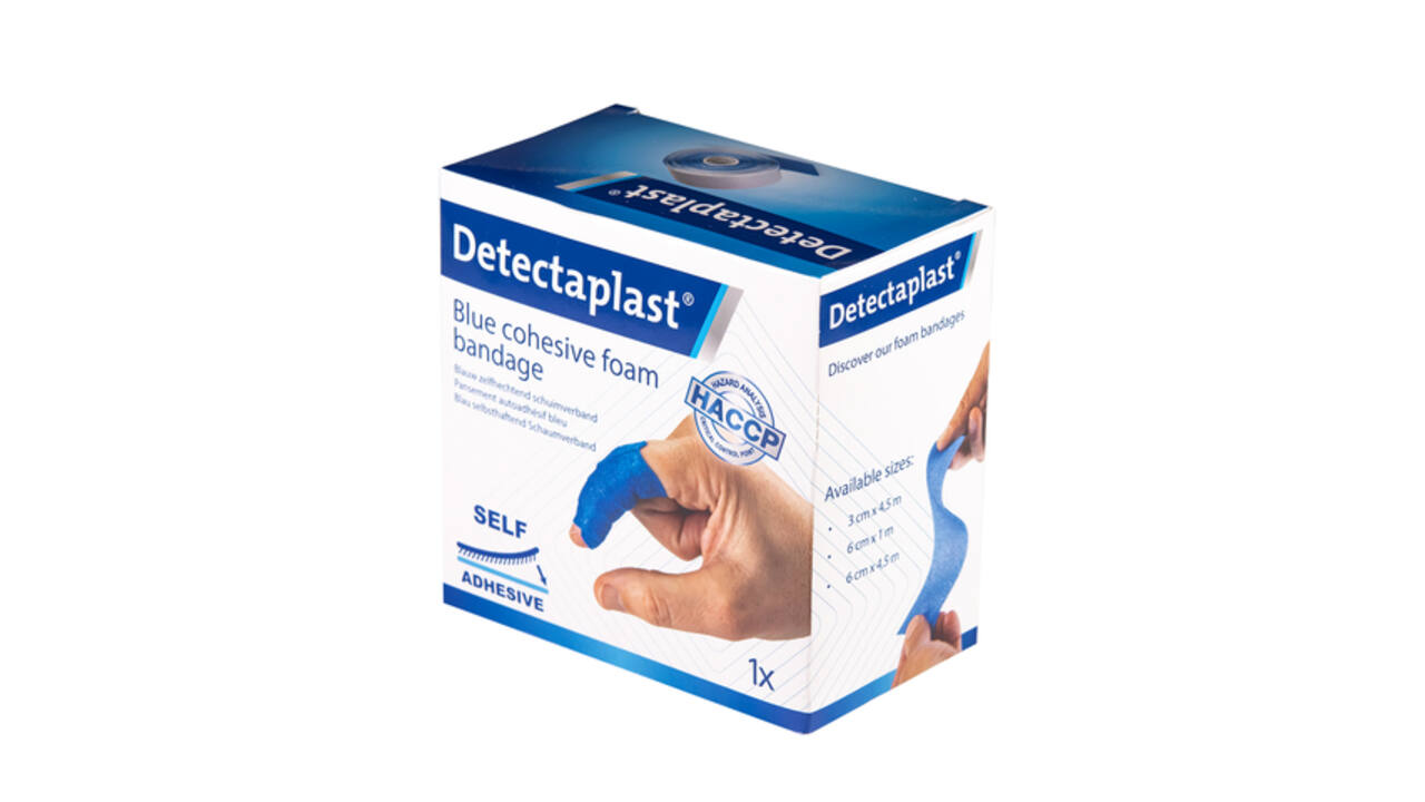 Foamverband blauw Detectaplast 6cmx4,5m