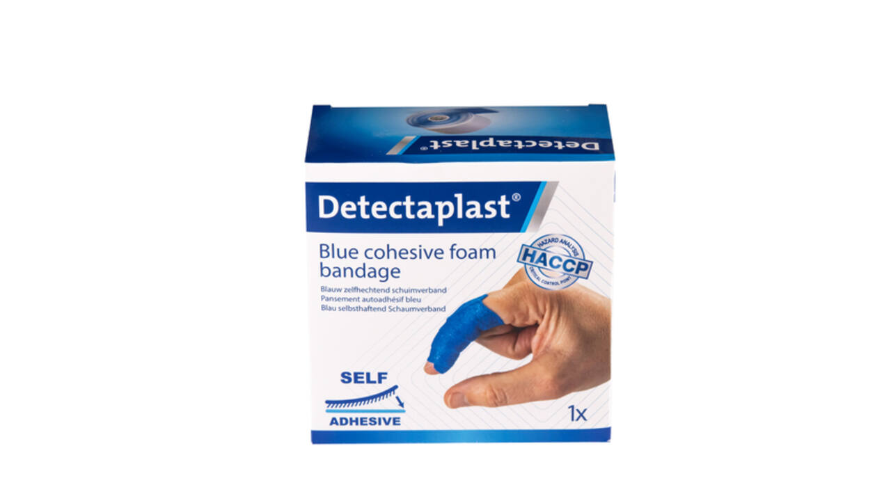 Foamverband blauw Detectaplast 6cmx4,5m
