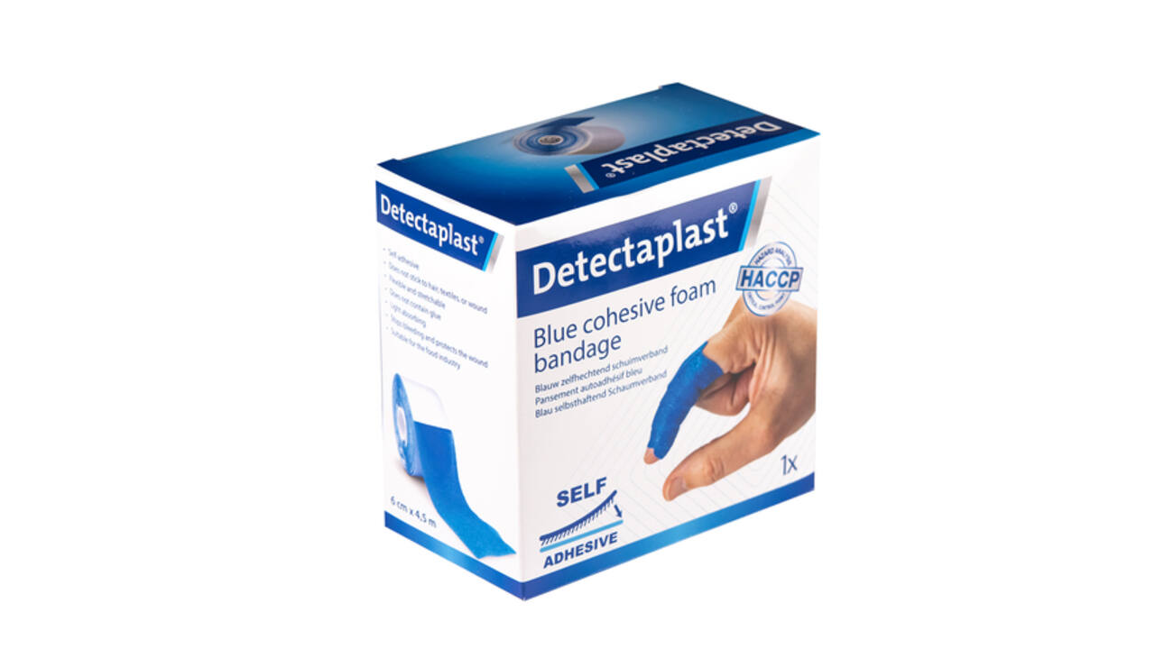 Foamverband blauw Detectaplast 6cmx4,5m