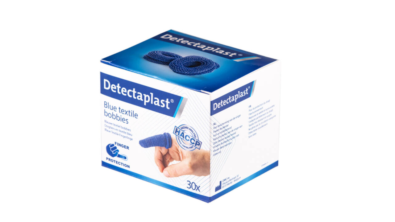 Vingerlingen Detectaplast textiel blauw 30 stuks