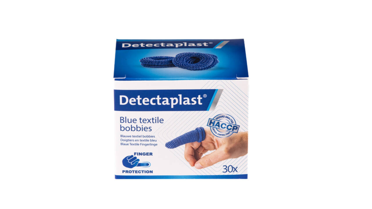 Vingerlingen Detectaplast textiel blauw 30 stuks