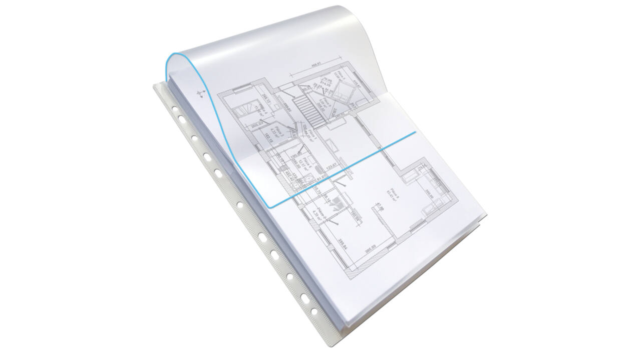 Showtas Oxford A4 PP 200µ glashelder met sluitklep 10 stuks
