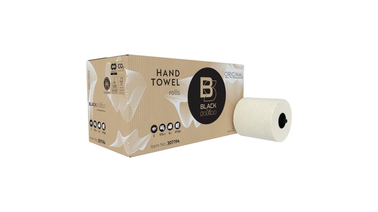 Handdoekrol BlackSatino PT50 Original 2-laags 175m wit 307194