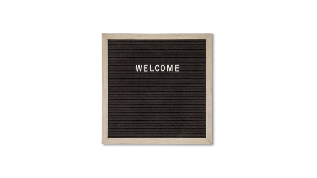 Letterbord IEZZY 30x30cm naturel hout