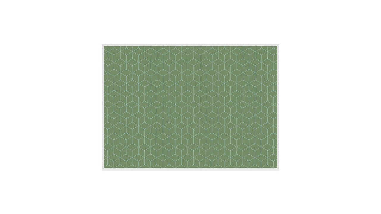 Placemat IEZZY hexagon groen 6 stuks