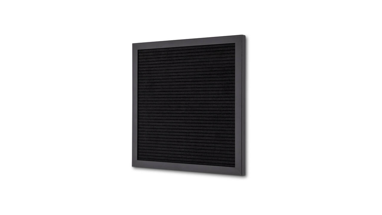Letterbord IEZZY 30x30cm zwart hout