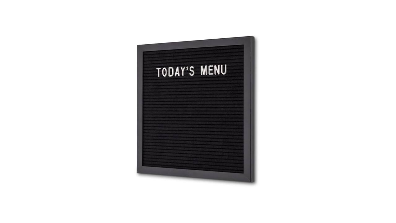 Letterbord IEZZY 30x30cm zwart hout