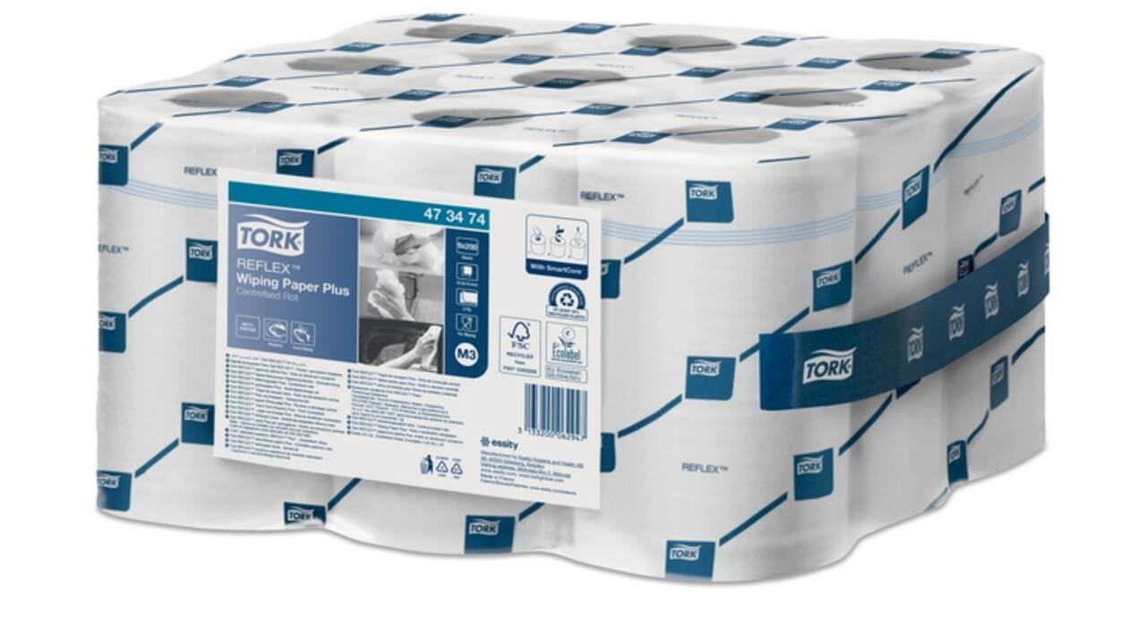 Poetspapier Tork M3 Reflex Plus Advanced 2-laags 200 vel wit 473474