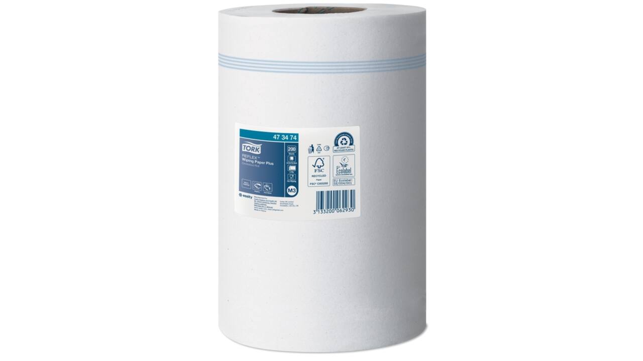 Poetspapier Tork M3 Reflex Plus Advanced 2-laags 200 vel wit 473474