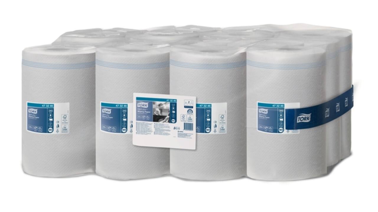 Poetspapier Tork M3 Reflex Advanced 1-laags 343 vel wit 473246