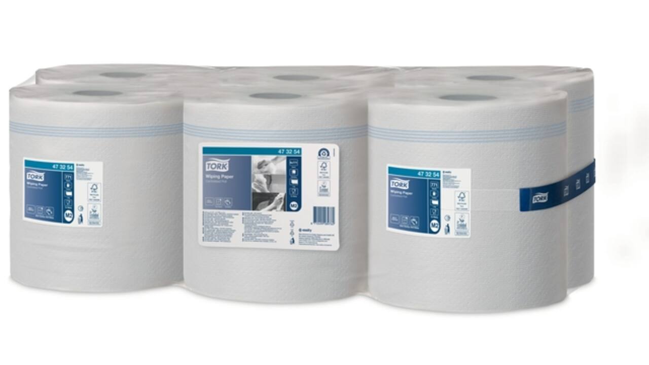 Poetspapier Tork M2 Advanced 1-laags 270m wit 473254