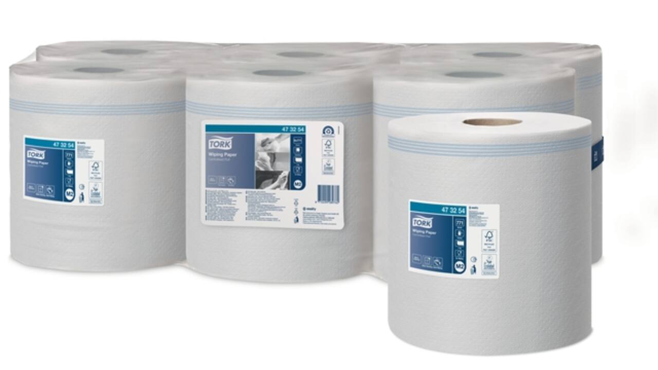 Poetspapier Tork M2 Advanced 1-laags 270m wit 473254