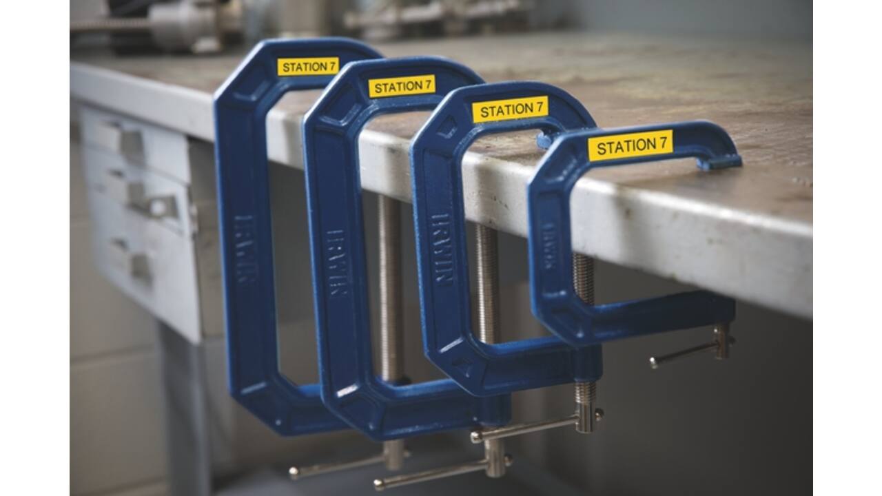 Labeltape Dymo XTL multifunctioneel 19mm zwart op wit