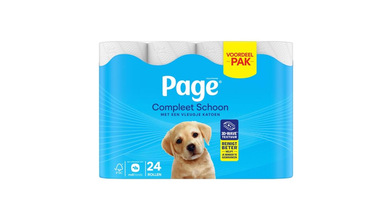 Toiletpapier Page Compleet Schoon 2-laags 140vel 24 rol wit