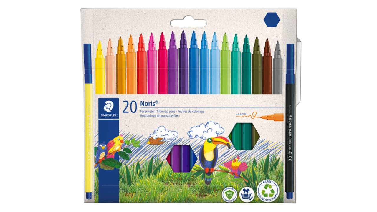 Kleurstift Staedtler Noris 326 kartonnen etui 20 kleuren