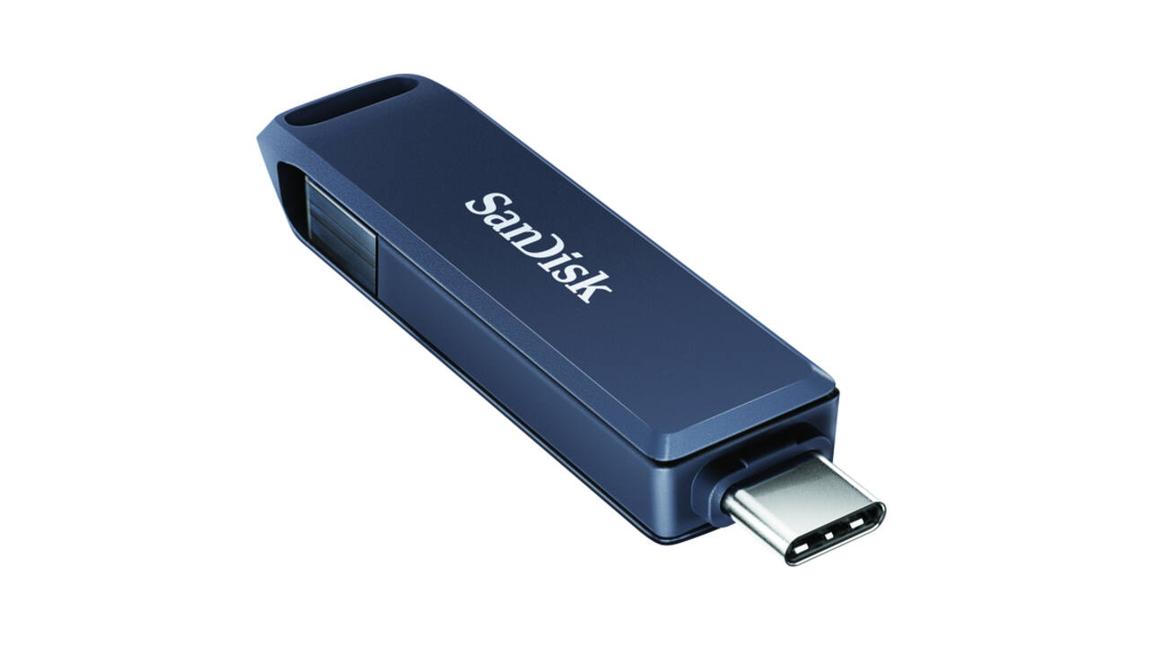 Phone Drive 128GB lightning- USB-C blauw