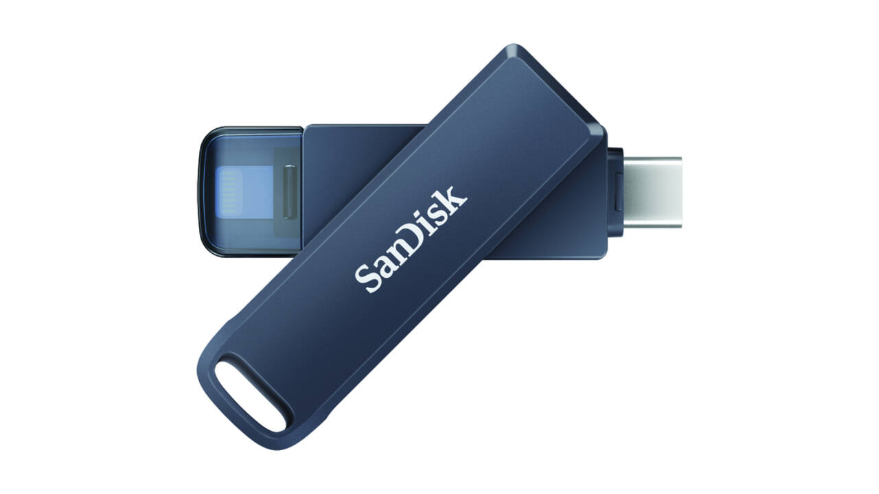 Phone Drive 128GB lightning- USB-C blauw