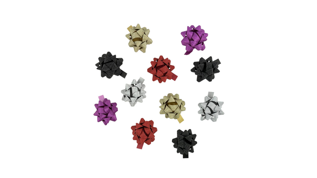 Rozetten Haza 50mm glitter assorti
