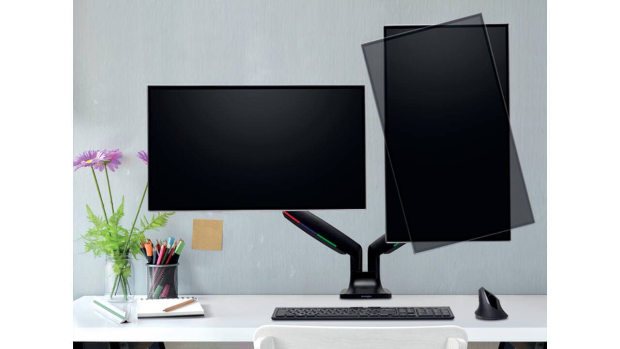 Monitorarm Kensington One-touch in hoogte verstelbaar dubbel