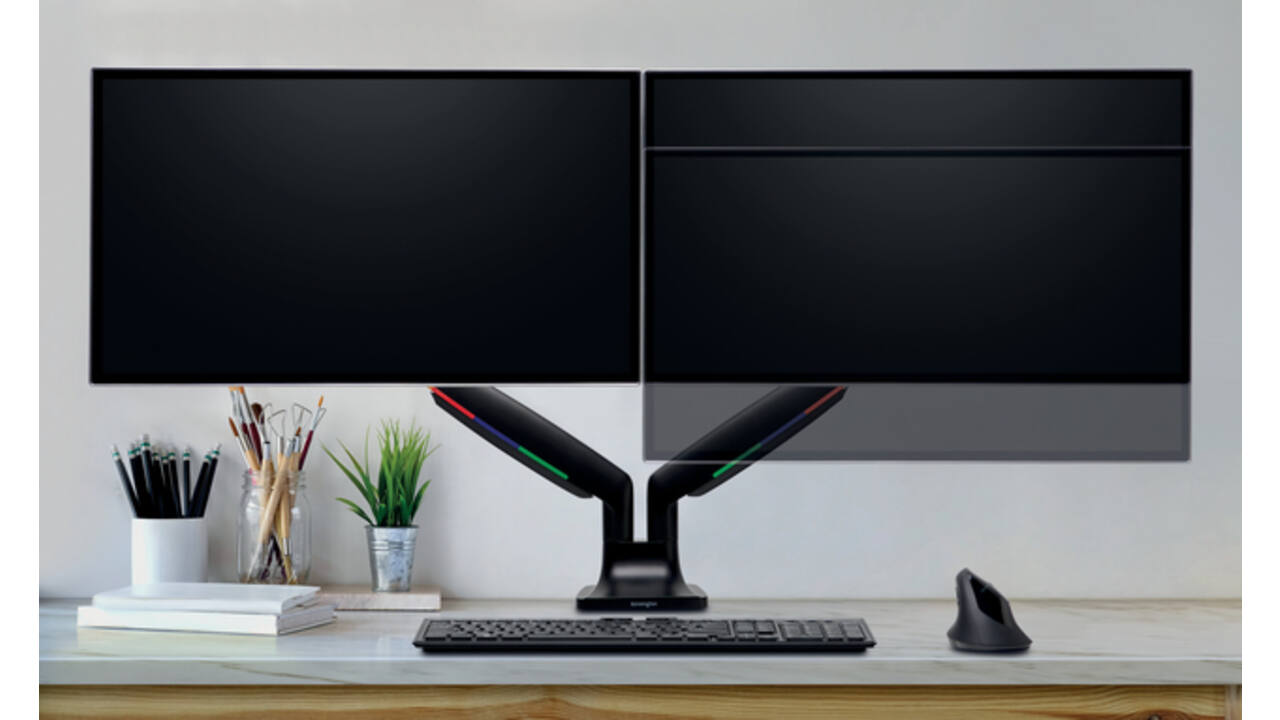 Monitorarm Kensington One-touch in hoogte verstelbaar dubbel