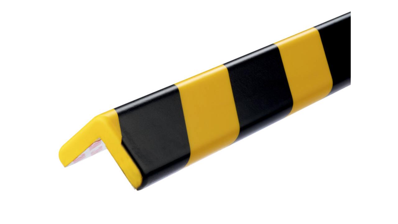 Beschermingsprofiel Durable C35 hoek 1m geel zwart