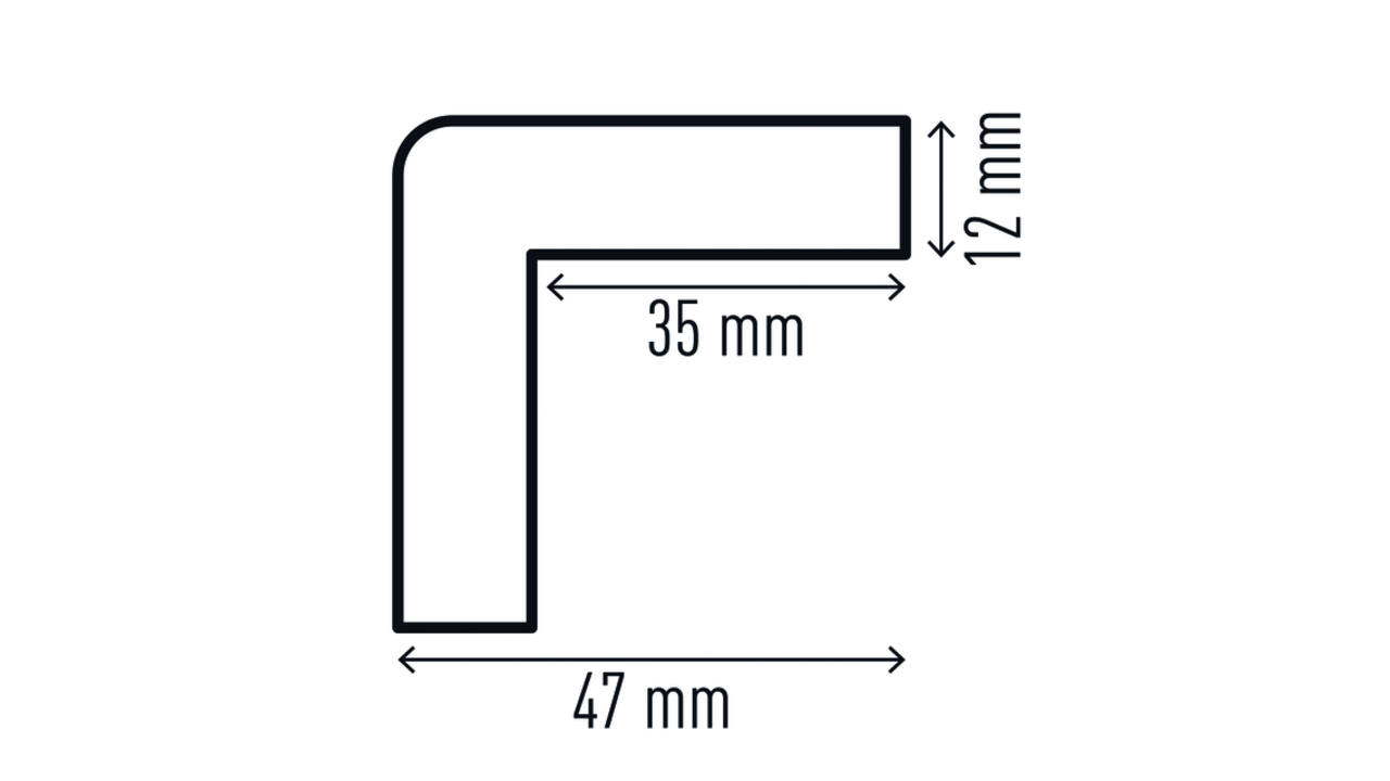 Beschermingsprofiel Durable C35 hoek 1m geel zwart