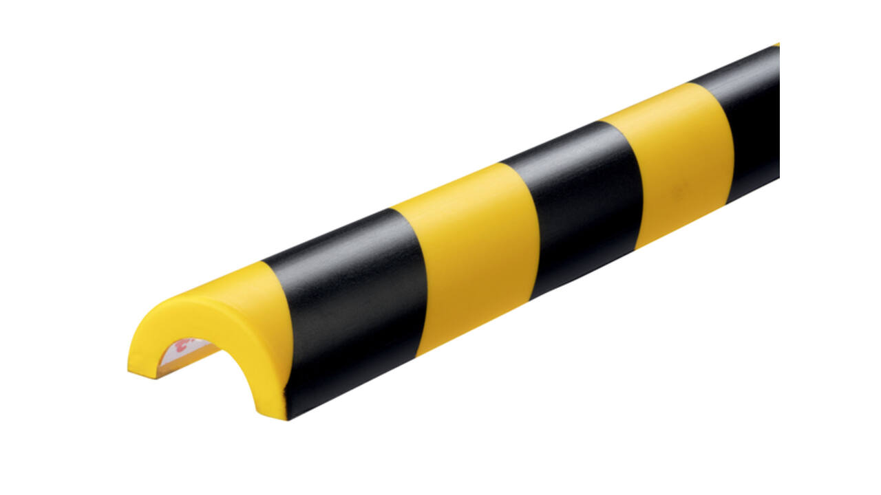 Beschermingsprofiel Durable P30 buis 1m geel zwart