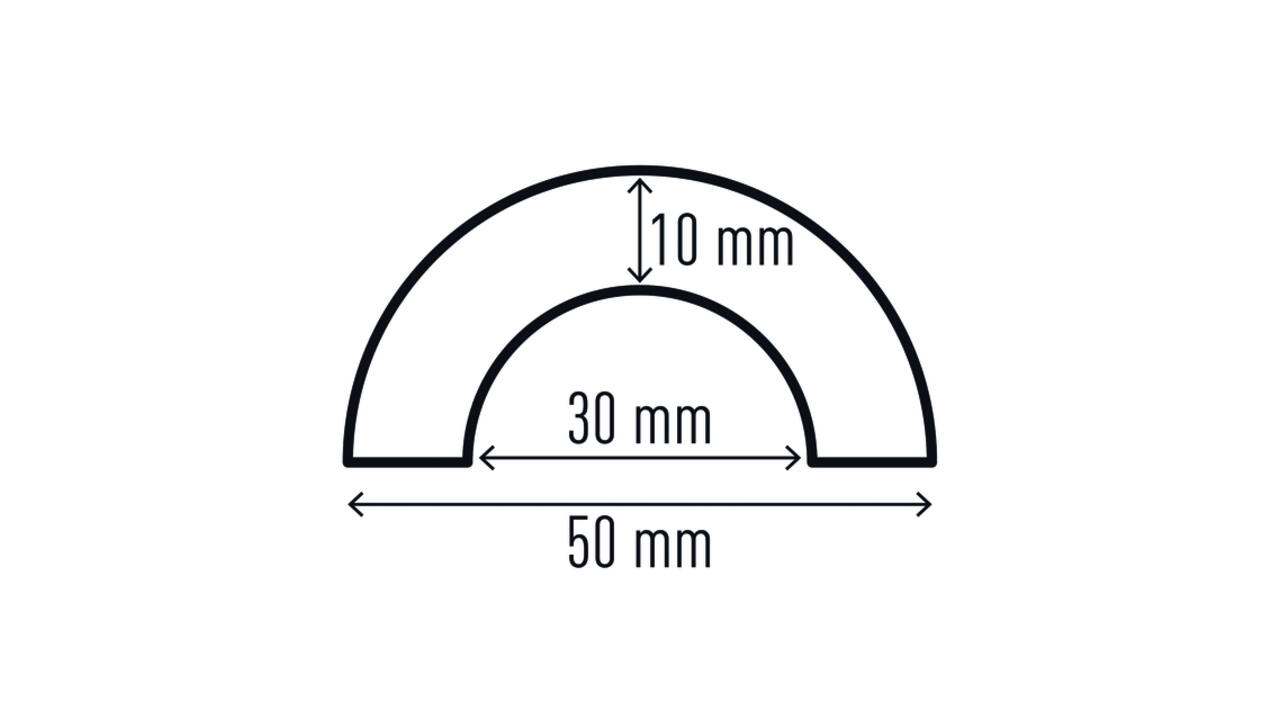 Beschermingsprofiel Durable P30 buis 1m geel zwart