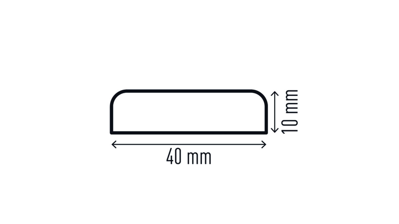 Beschermingsprofiel Durable S10 recht 1m geel zwart