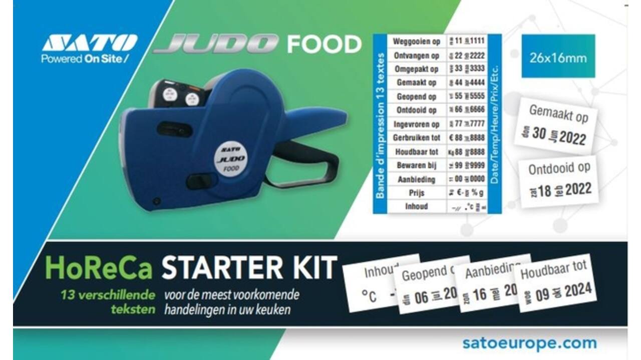Etiketteertang Sato Judo Food