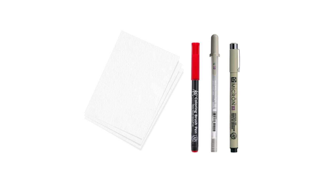 Tekenset Sakura Creative Kit Samurai 6 stuks
