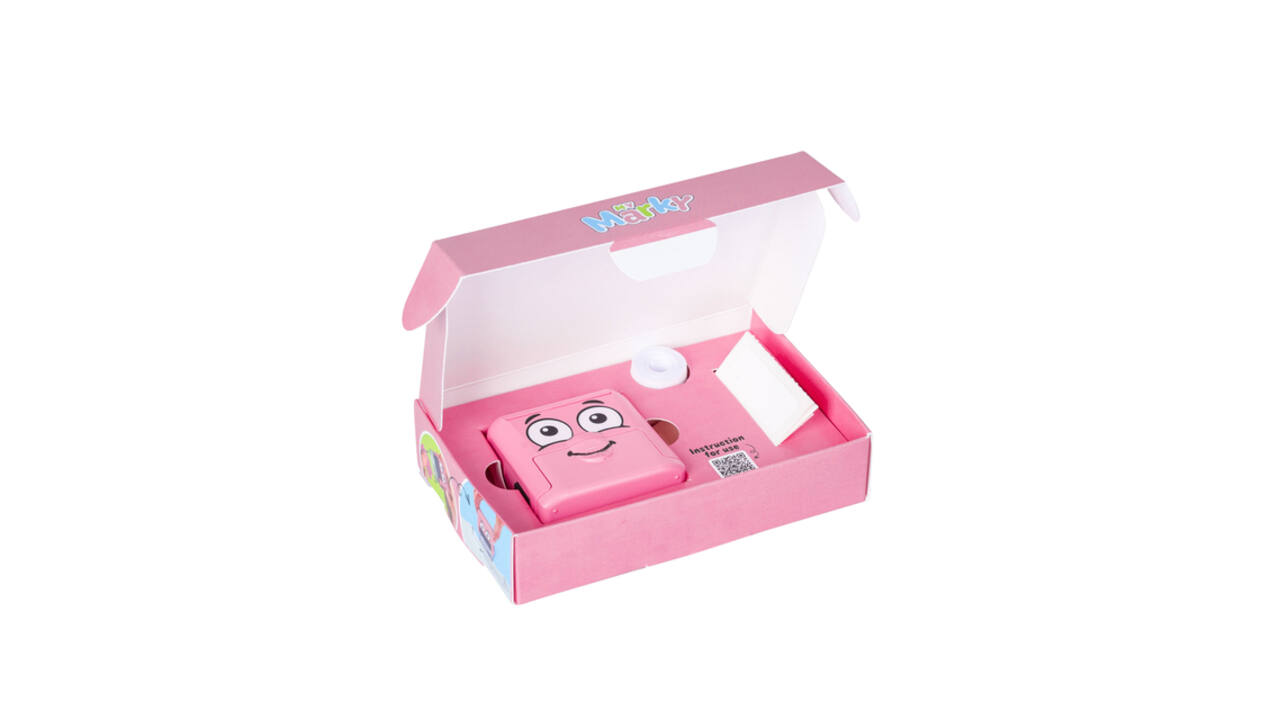 Textielstempel Colop Marky personaliseerbaar roze