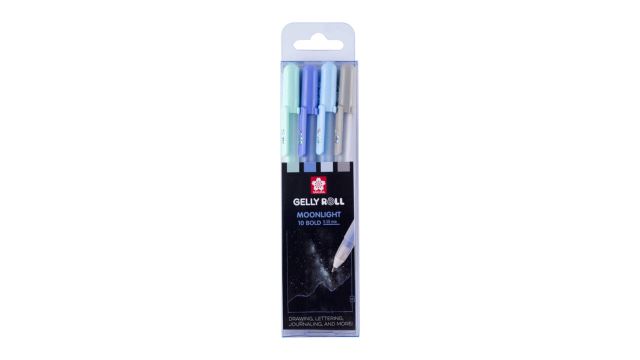 Gelschrijver Sakura Gelly Roll Moonlight 10 aurora set à 4 kleuren