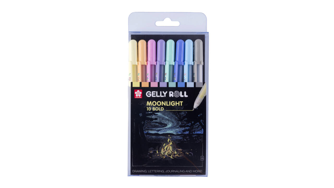 Gelschrijver Sakura Gelly Roll Moonlight 10 pastel set à 8 kleuren