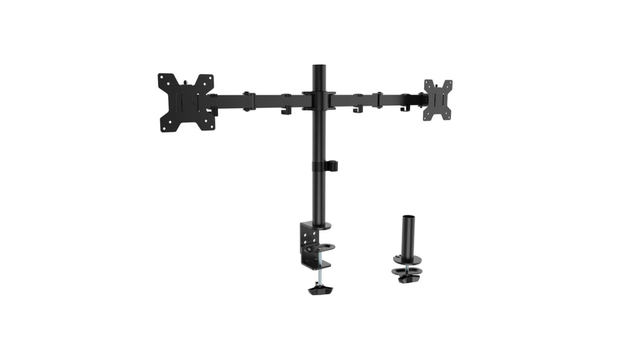 Monitorarm Quantore 2 schermen 17-27 inch zwart