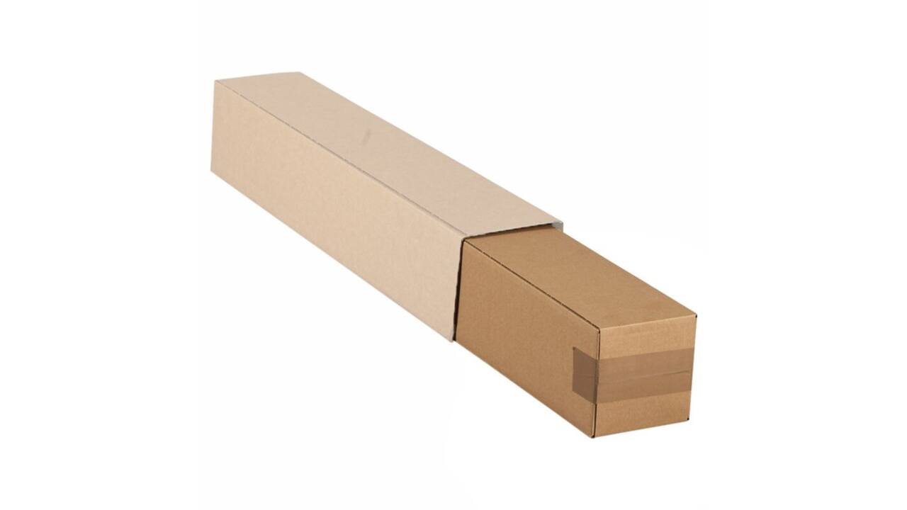 Vierkante koker IEZZY 750x120x120mm bruin bodem