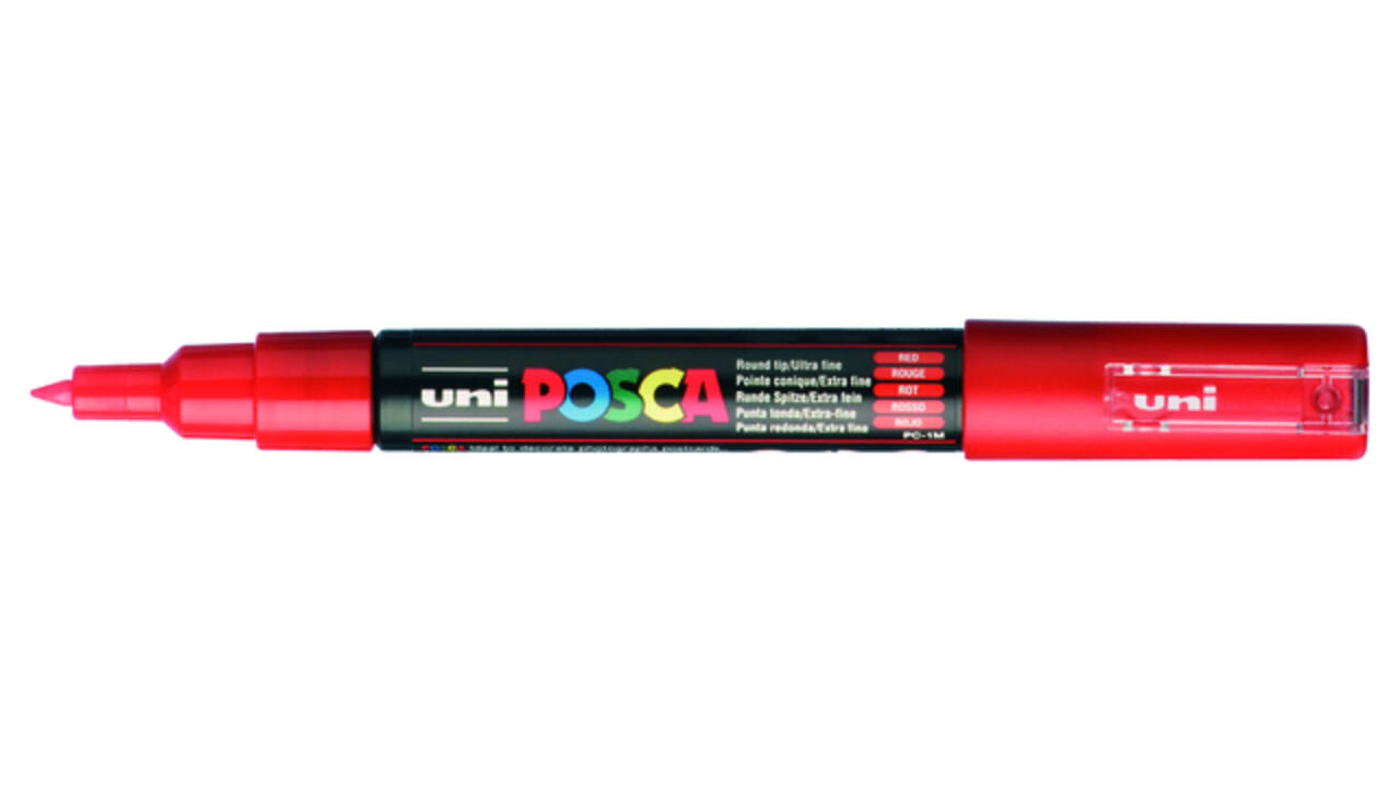 Paintmarker Uni POSCA PC1MC extra fijn rood