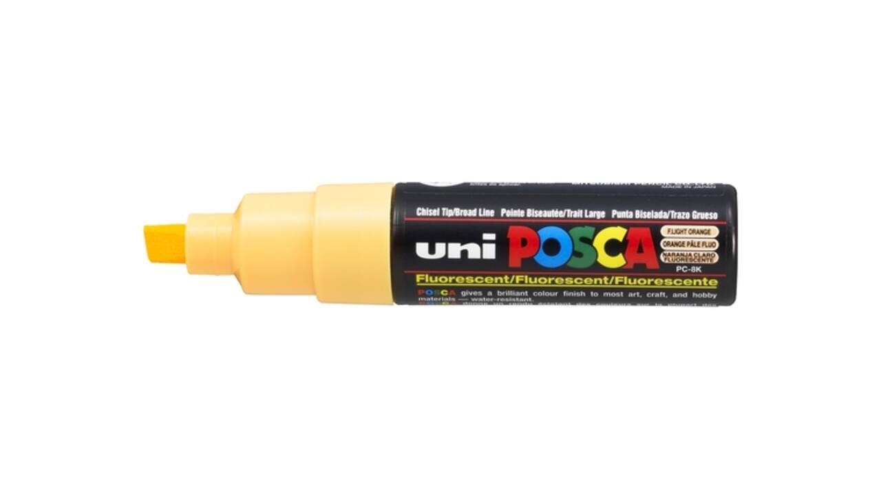 Paintmarker Uni POSCA PC8K breed schuin fluor lichtoranje