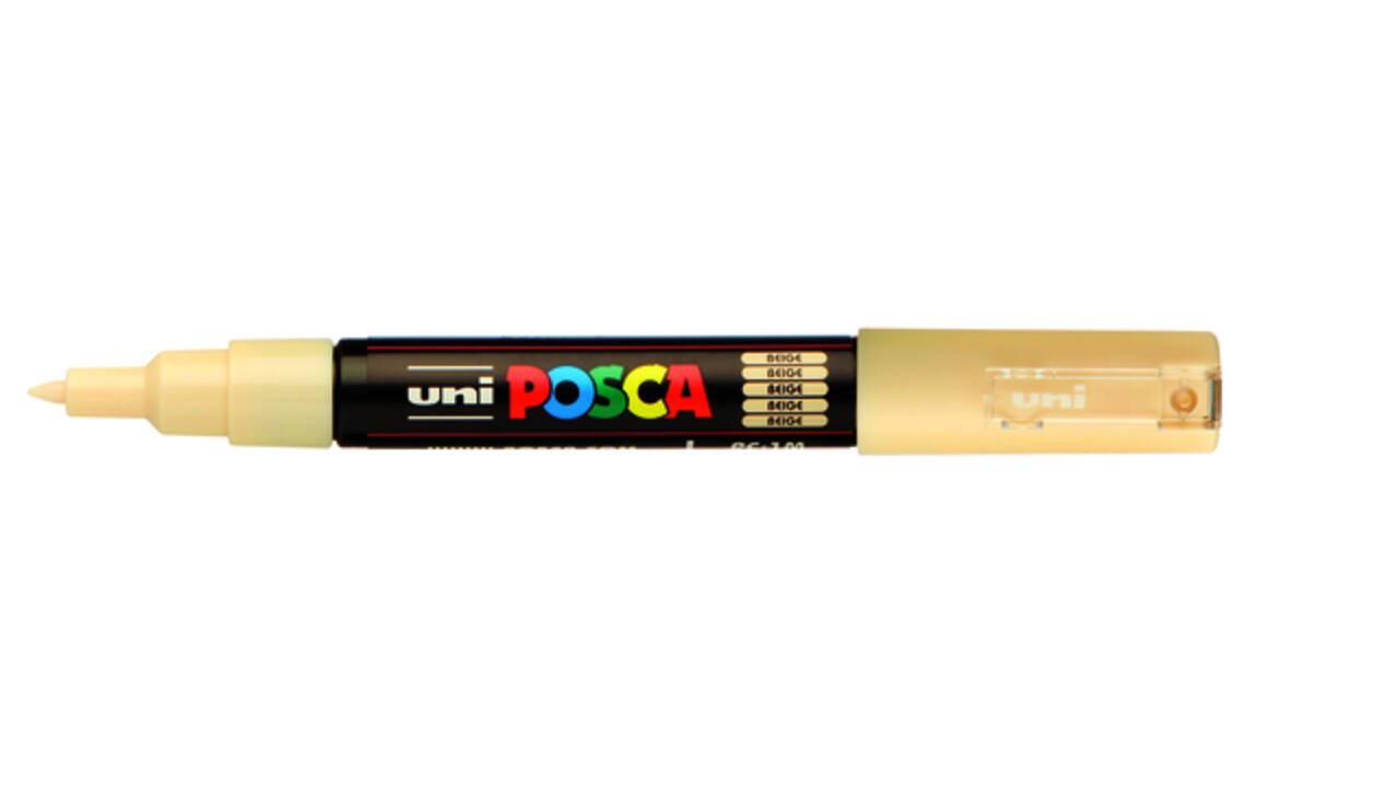 Paintmarker Uni POSCA PC1MC extra fijn beige