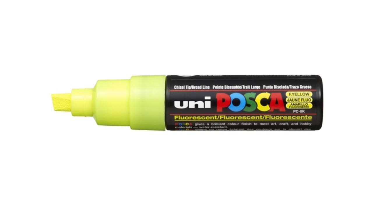Paintmarker Uni POSCA PC8K breed schuin fluor gl