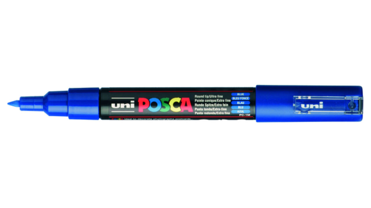 Paintmarker Uni POSCA PC1MC extra fijn donkerblauw
