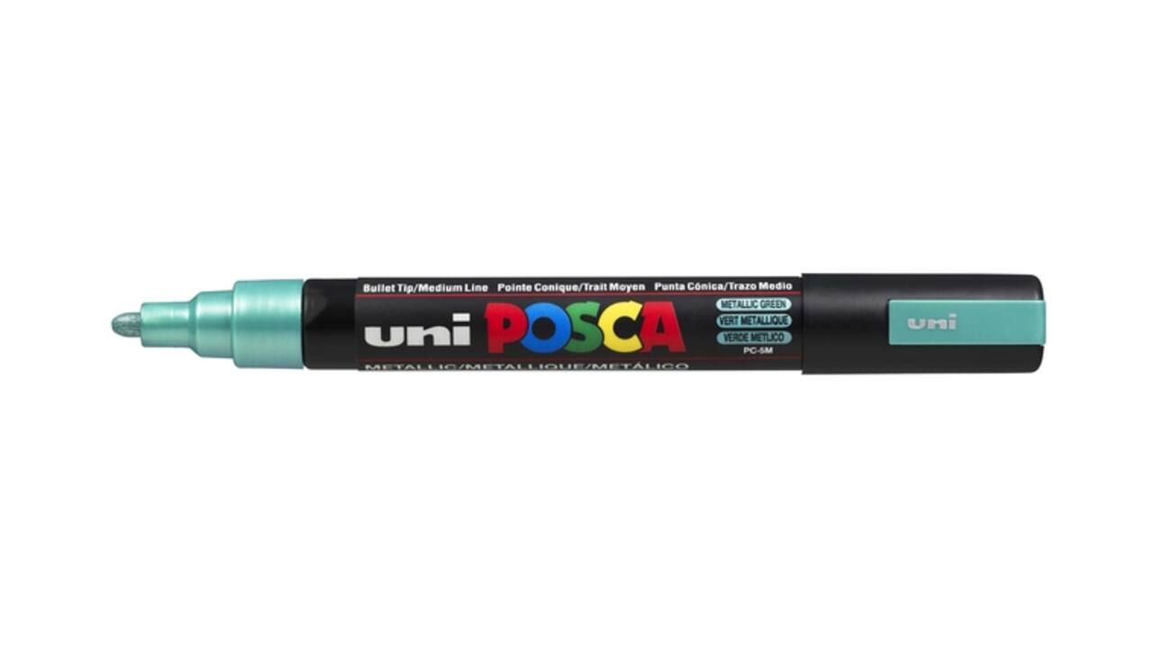 Paintmarker Uni POSCA PC5M medium metallic groen