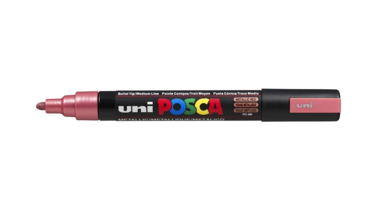 Paintmarker Uni POSCA PC5M medium metallic rood